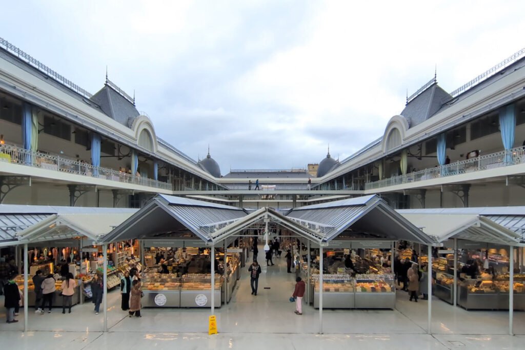 A interior view of the newly renovated Mercado do Bolhão in Porto