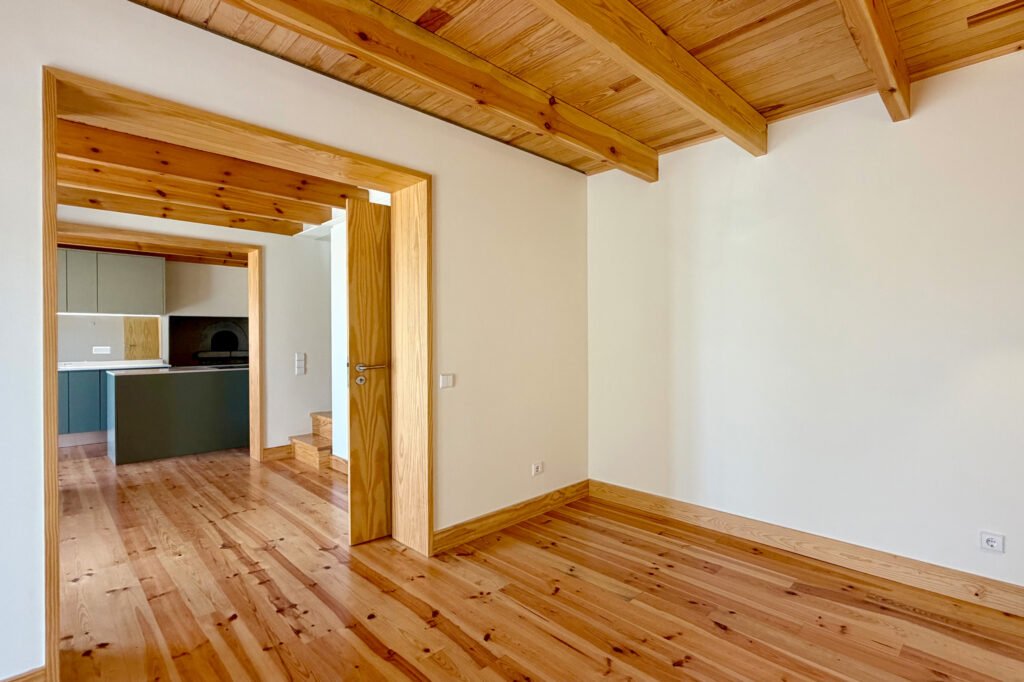 Calheta best place to live bright open living area with pine wood floors